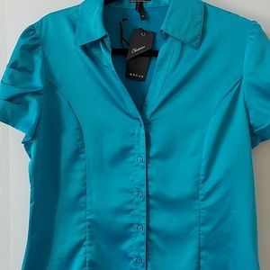 Renuar Teal Blue Blouse NWT Sz 8